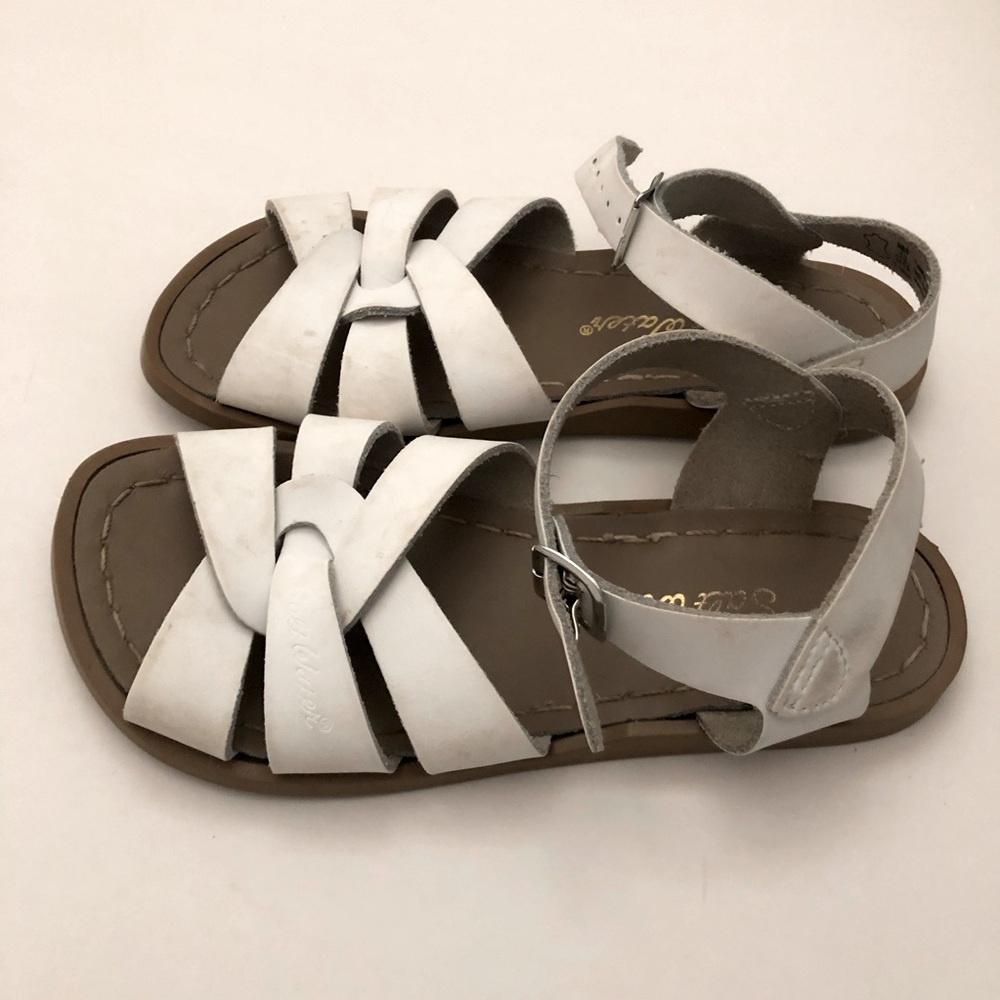 Size 13 white saltwater sandals
